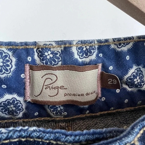 PAIGE Dark Wash Flared Jeans Size 29 - Picture 5 of 8